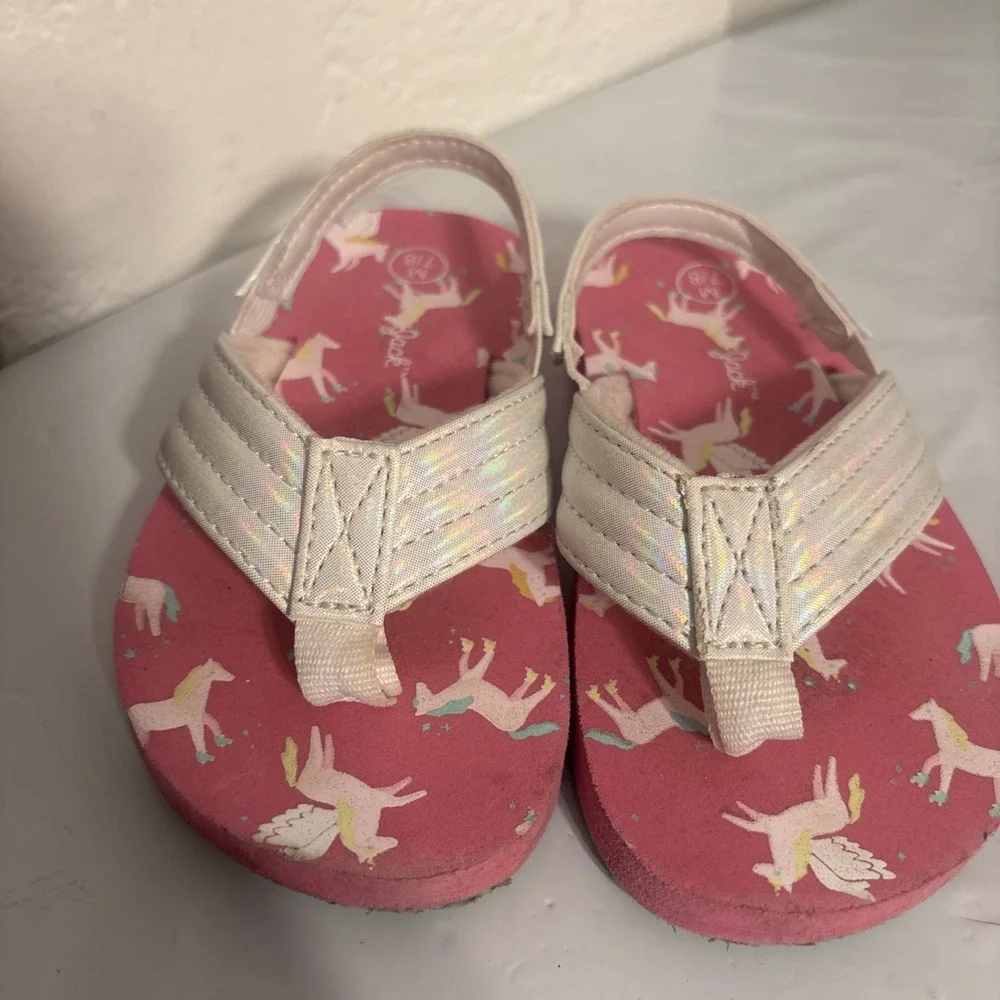 Toddler Girls Flip Flops Size‎ M 7/8